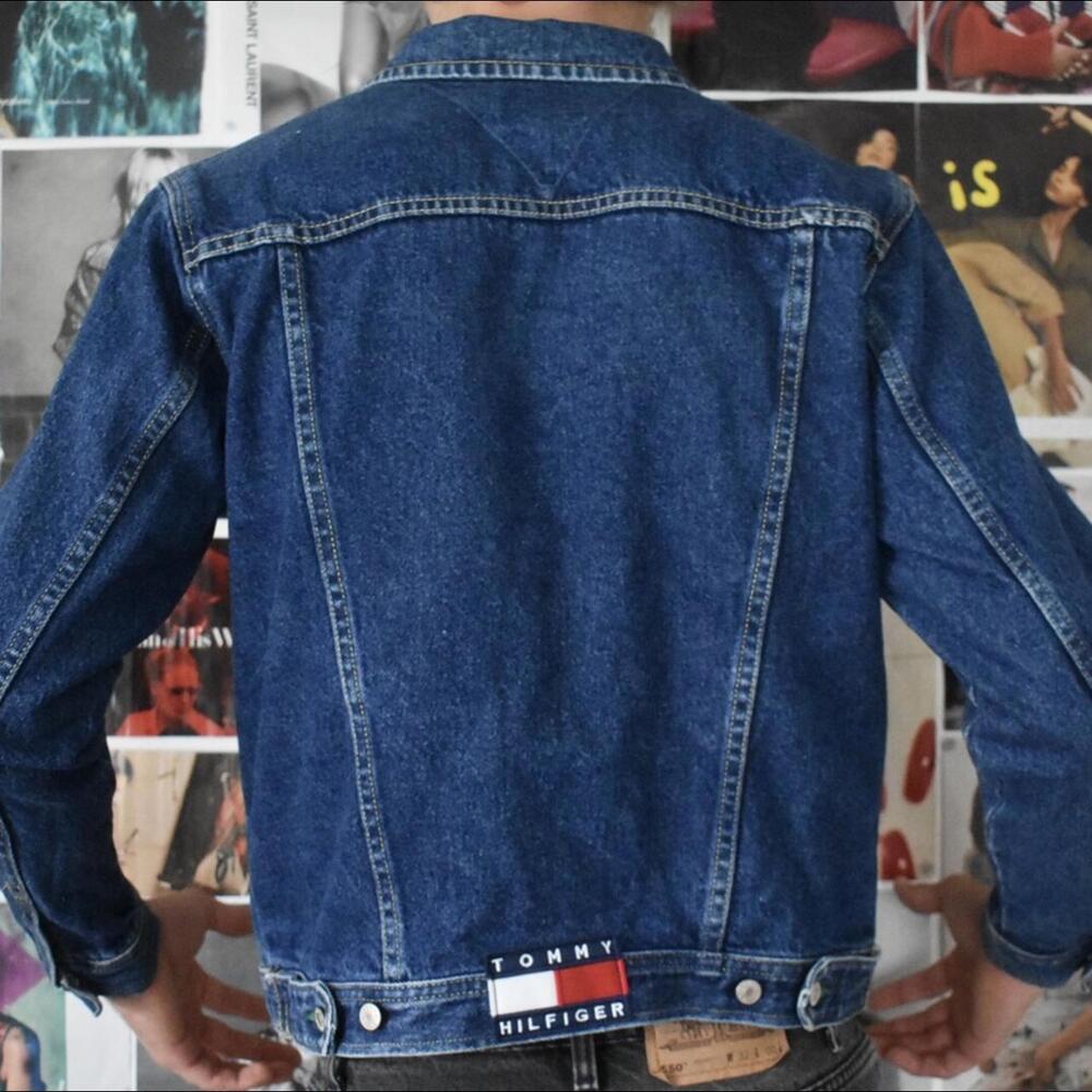 Vintage Tommy Jeans dark denim jacket.